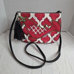 Brighton Red And White Love Dove Cross Body Bag